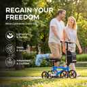 BlessReach Knee Scooter for Adults for Foot Injuries, Dual Braking System