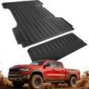 6.4FT Truck Bed Mat& Tailgate Mat for Dodge Ram: for Ram1500 2009-2018 &Ram 2500/3500 2009-2026 &Ram1500 Classic 2019-2024 Bed Mat (6.4FT/ 76.3 inches), All Weather Bed Liner Protection Accessories