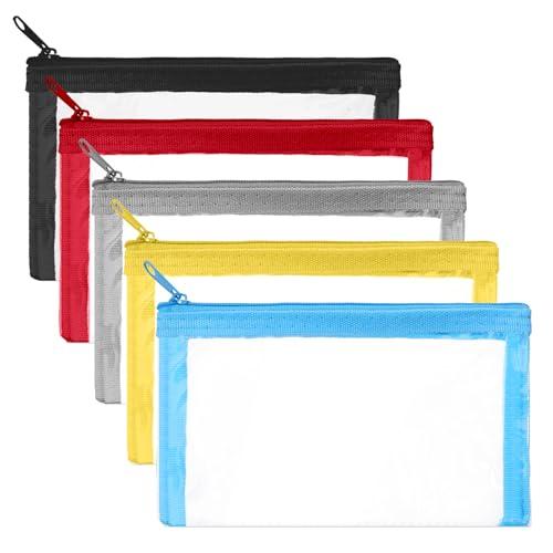 5 Pcs Small Clear Makeup Bag with Zipper Mini Clear Makeup Pouch for Purse 6x3.7in Waterproof Travel Cosmetic Bags Multipurpose Makeups Pouches for Cosmetics Jewelry Bathroom Vacation Organizing, Set of 2