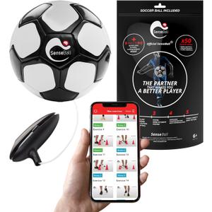 Soccer Ball & New Improved App | Daily Training Equipment for Young Players | Improve Skills & Control with Professional Soccer Coach Program & 50+ Exercise Videos