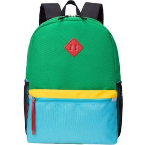 Little Kids Backpack for Boys or Girls, Toddler School Bag Fits 3 to 6 years old, Green, 15 Inch