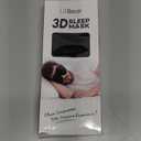 LitBear Sleep Mask for Side Sleeper Women Men, Eye Mask for Sleeping Light Blocking, 3D Contoured Cup Sleeping Mask, Soft Breathable Sleep Eye Mask with Adjustable Elastic Strap for Flight Nap (Black)