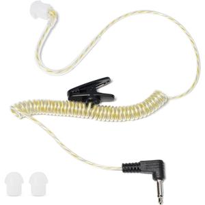 UAYESOK 3.5mm Listen Only Earpiece for Radio Speaker Mic, Balanced Armature Driver, Police Security Law Enforcement Surveillance Headset, Covert & Compact & All Day Use & Clear Audio