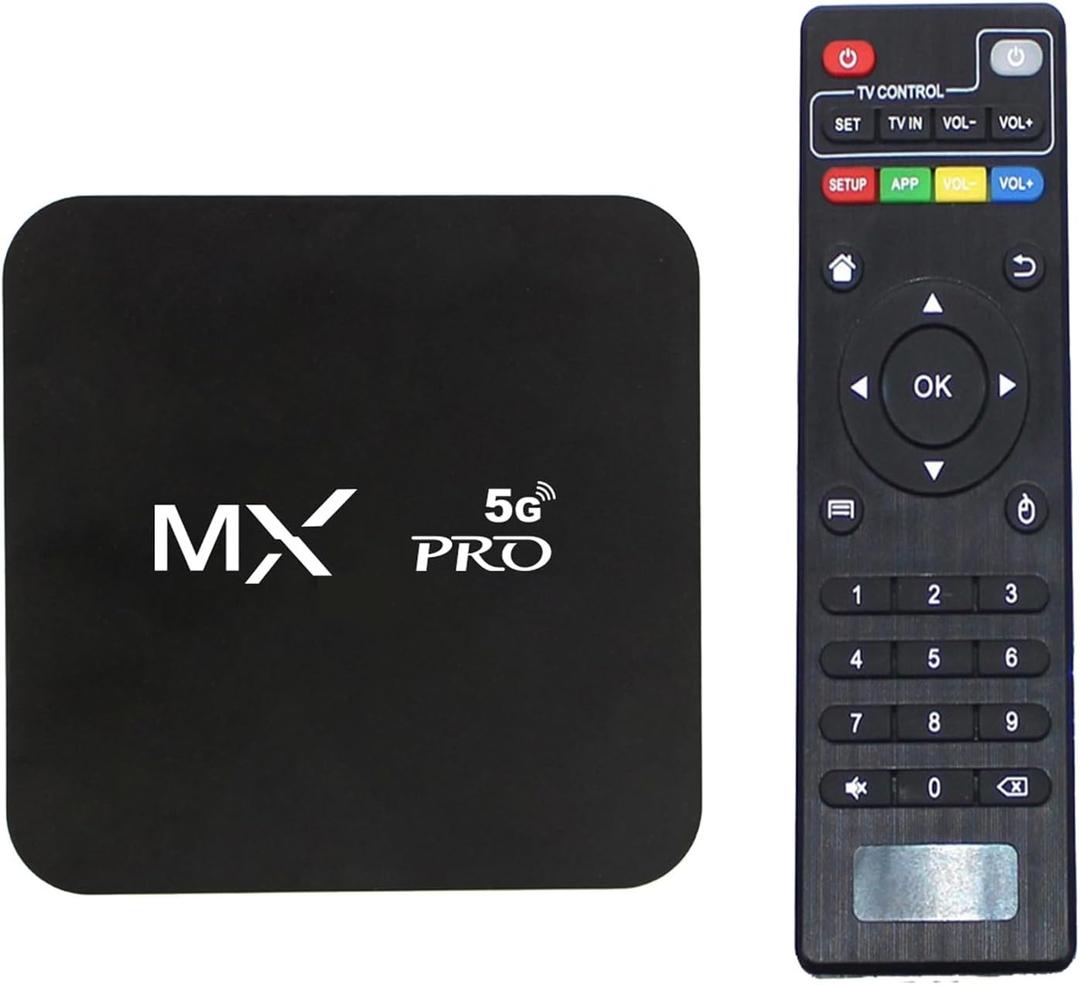 MX Pro 4K 5G Streaming Media Player - 4K Ultra HD WiFi 6 Dual Band Remote Control with BT5.0 16GB Storage Smart Home Player