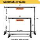 Photo Backdrop Stand 8x8 ft, Heavy Duty Adjustable Banner Holder