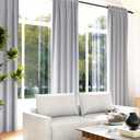 2Pcs 36inch Grey Kitchen Tier Curtains for Windows, Semi Light Filtering Curtains for Bedroom, Living Room, Basement, Bathroom, Window Treatments (24" W x 36" L)