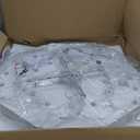 Modern Adjustable Height Pendant Light Fixture White 288W LED Pendant Lights 16 Rings Rectangular Chandelier Staircase Large Chandelier Lobby Living Room Foyer High Ceiling Chandeliers