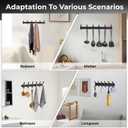 Dntorx Coat Rack Wall Mount, 2 Pack Coat Hooks Hanger Wall Double Hook Rack Rail Towel Hat Rack Entryway Bathroom Hanger Organizer for Robes, Clothes, Bags, Hat (Black)