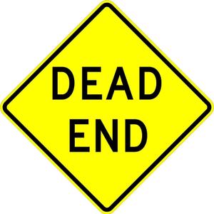 Dead End Sign. A Real Sign. (30 X 30)