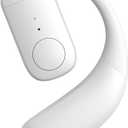 F22 Wireless Bluetooth Open Ear Bone Conduction Earbud, White, Single Ear, 30H Playtime, IPX5 Waterproof, Bluetooth 5.3, USB-C, Noise Cancellation