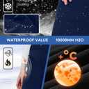 WULFUL Women's Snow Ski Pants Waterproof Insulated Fleece Lined Winter Softshell Hiking Pants (10, Navy)