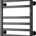 Electric Towel Warmer Wall Mounted, 6 Bar Heated Towel Rack with Intelligent Timer & Temp Control, Plug-in/Hardwire, Left and Right Compatible