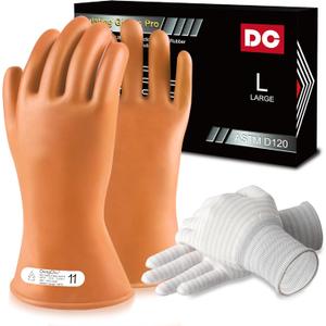 Natural Rubber Gloves High Voltage Electrical Insulating Linesmen's Gloves with Double-Layer