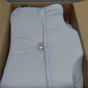 DONAMA Cervical Pillow for Neck and Shoulder,Contour Memory Foam Pillow,Ergonomic Neck Support Pillow for Side Back Stomach Sleepers with Pillowcase (Queen Size 24.8"Lx14.96"Wx5.51"H, Light Grey)