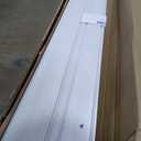 DIYHD 32X96in White Accordion Door with Frosted Acrylic Glass,PVC Folding Closet Door with Installation Hardware