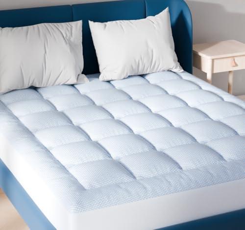 Niagara Cooling Queen Mattress Topper - Pillow Top Mattress Cover Quilted Fitted Cooling Topper for Back Pain Deep Pocket Fits 20 Inches (60x80 Inches)