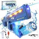 EagleStone Electric Water Gun for Kids Adults with LED Lights, Super Battery Powered Squirt Gun,Automatic Soaker Water Gun 650CC Capacity, 33FT Range,Pool Beach Outdoor Party Toys for Kids Ages 8-12