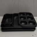 Baking Pans Set, Nonstick Bakeware Sets, Oven Pans for Cooking, AIVIKI 6 Pieces Baking Sheets Set Including Cookie Sheet, Deep Roaster Pan, Square Pan, Loaf Pan, Muffin Pan, Carbon Steel Baking Set (Dark Gray)