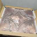 Art3d Drop Ceiling Tiles 24x24 in Bronze (24-Pack, 96 Sq.ft), 3D Wainscoting Panels Glue Up 2x2