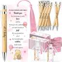 30 Sets Winnie Baby Shower Favors, The Pooh Babies Shower Gift for Guests, Includes 30 Babies Ballpoint Pens 30 Winnie Thank You Bookmarks 30 Organza Bags for Winnie Gender Reveal Gifts Guest Prizes