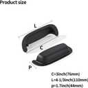 khtumeware 2 Pack 3"(76mm) Hole Center Retro Drawer Pulls Matte Black Cabinet Bin Cup Pulls Bathroom Hardware Cabinet Handles Drawer Handles Knobs