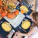 40 Pcs Fall Pumpkin Paper Plates Gold Foil Pumpkin Shape Disposable Dessert Plates Autumn Thanksgiving Party Tableware Dinnerware for Wedding Birthday Table Decor Supplies9 Inch