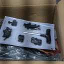 Ylzyxal Office Desk Chair, Ergonomic Computer Chair with Padded Flip-Up Arms and Adjustable Lumbar Support, PU Leather Executive Chair with Tilt Lock and 360 Swivel Rolling Wheels for Work, Study (Black)