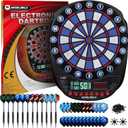 WIN.MAX Electronic Dart Board Soft Tip Dartboard Set LED Displays 3 Languages with 12 Darts 100 Tips Power Adapter
