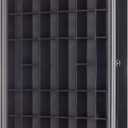 Gallery Solutions - Black Wall-Mounted - Curio & Shot Glass Display Case - 17"x26" Glass Door - Bar Accessories - Collectible - Miniature Glassware - Bar Accessories