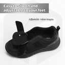 FitVille Diabetic Shoes for Men Extra Wide Width, Swollen Feet Shoes for Diabetics Pain Relief(Black, XX-Wide 9.5)