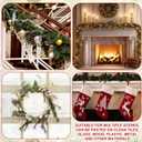 12 Pcs Christmas Garland Decorative Hanger for Mantle Banister Ties Christmas Tree Garland Hold Adjustable Bendable Wreath Fireplace Stocking Holder for Xmas Stair Indoor (Lime Green)