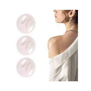 Detachable Silicone Sponge Shoulders Pads, Silicone Shoulder Pads for Women Clothing, Invisible Shoulder Enhancer Pad for Sloping High Low Shoulders Jackets Dresses Suits (Clear & Skin)