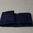 400 Thread Count 100% American Grown Cotton Navy Flat Sheet Only - Cooling Sheets - Luxury Sateen Weave - Full Size Flat Sheet Sold Separately - Super Soft Cotton Top Sheets (Full, Rivera Navy)