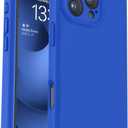 Vooii Compatible with iPhone 16 Pro Max Case, Liquid Silicone Upgrade [Camera Protection] [Soft Anti-Scratch Microfiber Lining] Shockproof Phone Case for iPhone 16 Pro Max 6.9 inch - Klein Blue