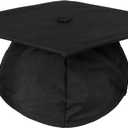 2 x Newrara Graduation Unisex Matte Adult Graduation Cap with Tassel (Blackgold)