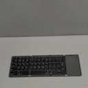 MEETION Foldable Keyboard with Touchpad, Bluetooth Wireless Portable Keyboard, Rechargeable Ultra Slim Pocket Folding Keyboards, Full Size Keys, Travel for iOS Android Windows Laptop PC Tablet (Black)