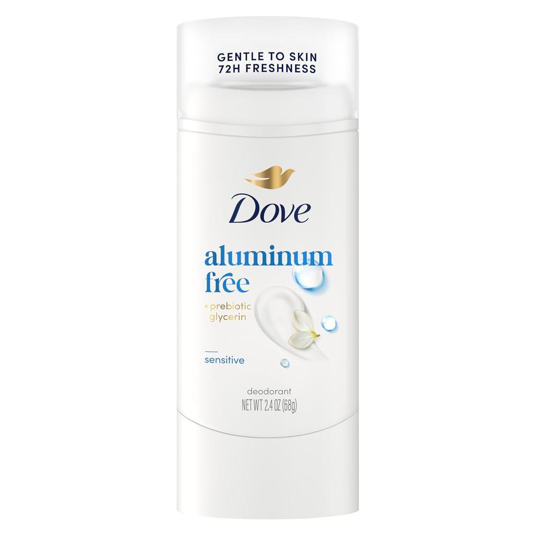 Dove Deodorant Stick Sensitive for 72 Hour Odor Protection Aluminum Free 2.4 oz