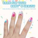 Press on Nails Kit For Kids, Cute Stuff For Little Girls Press On Nails Set, Suitable for Children Aged 4 To 12 Press On Nails, Reusable Stick On Fake Nails No Glue Needed For Girls Set1 (01)