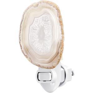 Hortsun Stone Nightlight Plug into Wall Christmas Agate Night Light Agate Slice Light Crystal with Switch Home Decor Hallway Lights, Nightlight for Toilet Kitchen Bedroom(Beige)