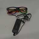 YouRfocus LED Light Up Glasses Multi-Color Glow in the Dark Neon Rave Glasses, Wired with Battery Power, Party EDM Festival Halloween Concert Accessories (Multicolor)