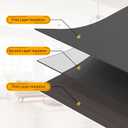 LBG Products Window Air Conditioner Side Panels,Full Surround AC Foam Panel for Indoor Window AC Units,Summer and Winter Window Seal Cover (Black)