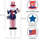 hogardeck 4th of July Decorations Outdoor, Uncle Sam Patriotic Decorative Garden Stakes for Fourth of July Decorations, Memorial Day Metal Yart Art for Outside Porch Patio Lawn Decor