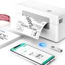 vretti Bluetooth Shipping Label Printer - 4x6 Thermal Printer for Shipping Packages and Small Businesses, Label Printer Supports Android/iPhone/Windows, Compatible with Shopify, Ebay, USPS, Amazon (White Gray)