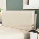 Upholstered King Headboard, No Tools Needed, Wall Mounted Headboard with Removeable Washable Linen, Multi-Functional Backrest (Beige)