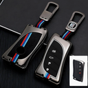 Erivis for Lexus Key Fob Cover Case, Fit for Lexus Accessories, Zinc Alloy Metal Shell with Soft Silicone Key Protector