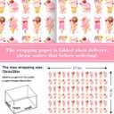 2 x FYSUIMU 6 Sheets Summer Wrapping Paper - Not Roll - Pink Bow Ice Cream Popsicle Gift Wrap Paper Folded Flat for Gathering Parties DIY Crafts, 19.7 x 27.6 Inch