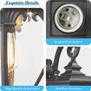 Large Outdoor Wall Lights Exterior Lighting Fixtures, 24.6 Inch Waterproof Large Outdoor Lanterns for Porch Light Fixture, Black Exterior Sconce Light for Outside House Patio Garage