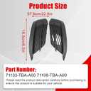 FZJDSD 2PCS Front Bumper Fog Light Cover Assembly Compatible with Honda Civic Sedan/Coupe 2016 2017 2018 Fog Lamps Cover Replace 71103-TBA-A00 71108-TBA-A00