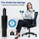 2.4 Inches Short Office Chair Gas Lift Cylinder Replacement - Heavy Duty 1000lbs Class 4 Hydraulic Lift with Silent 360 Rotation, Universal Fit for Sinking Desk/Gaming Chairs