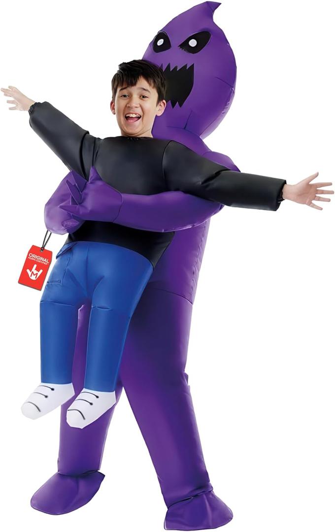 Morph Light Up Ghoul Costume Kids, Inflatable Alien Pick Me Up Kid Costume, Boys Inflatable Costumes, Blow Up Costumes for Kids (One Size)